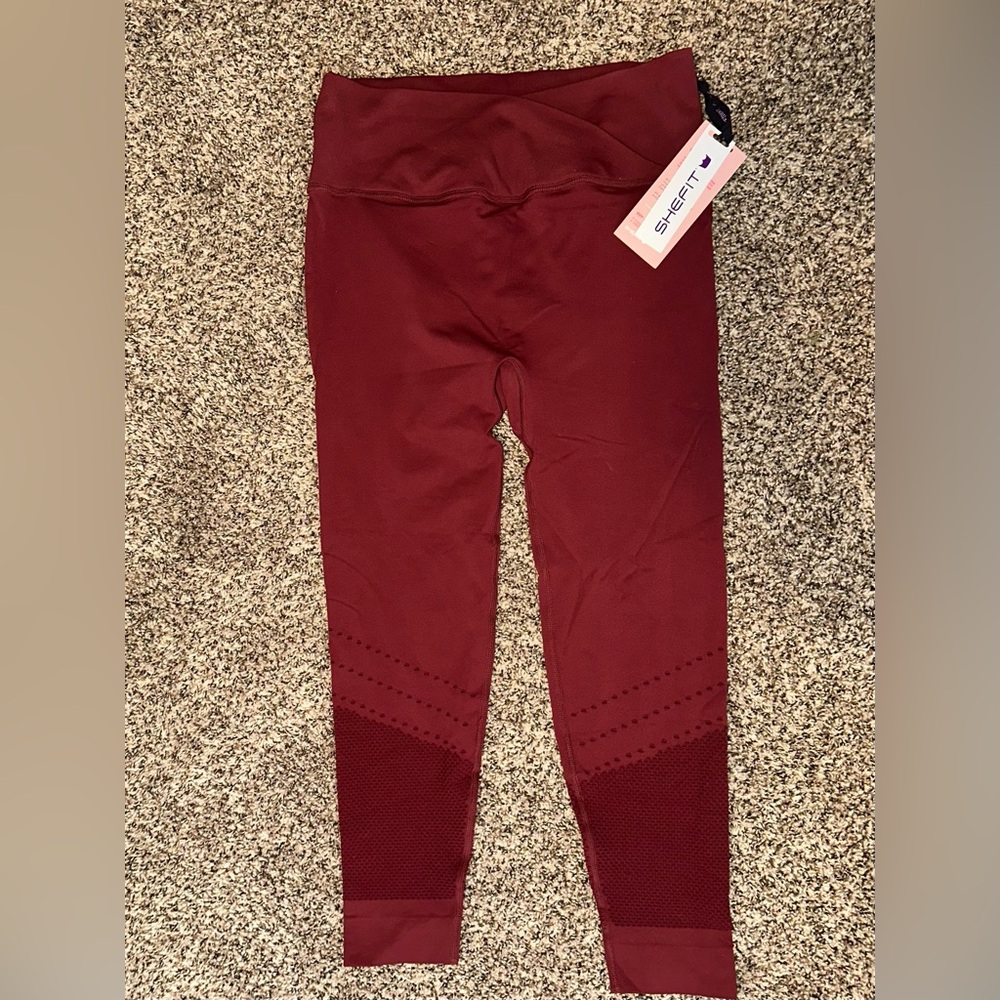 SHEFIT Red Leggings Structured Full-Length